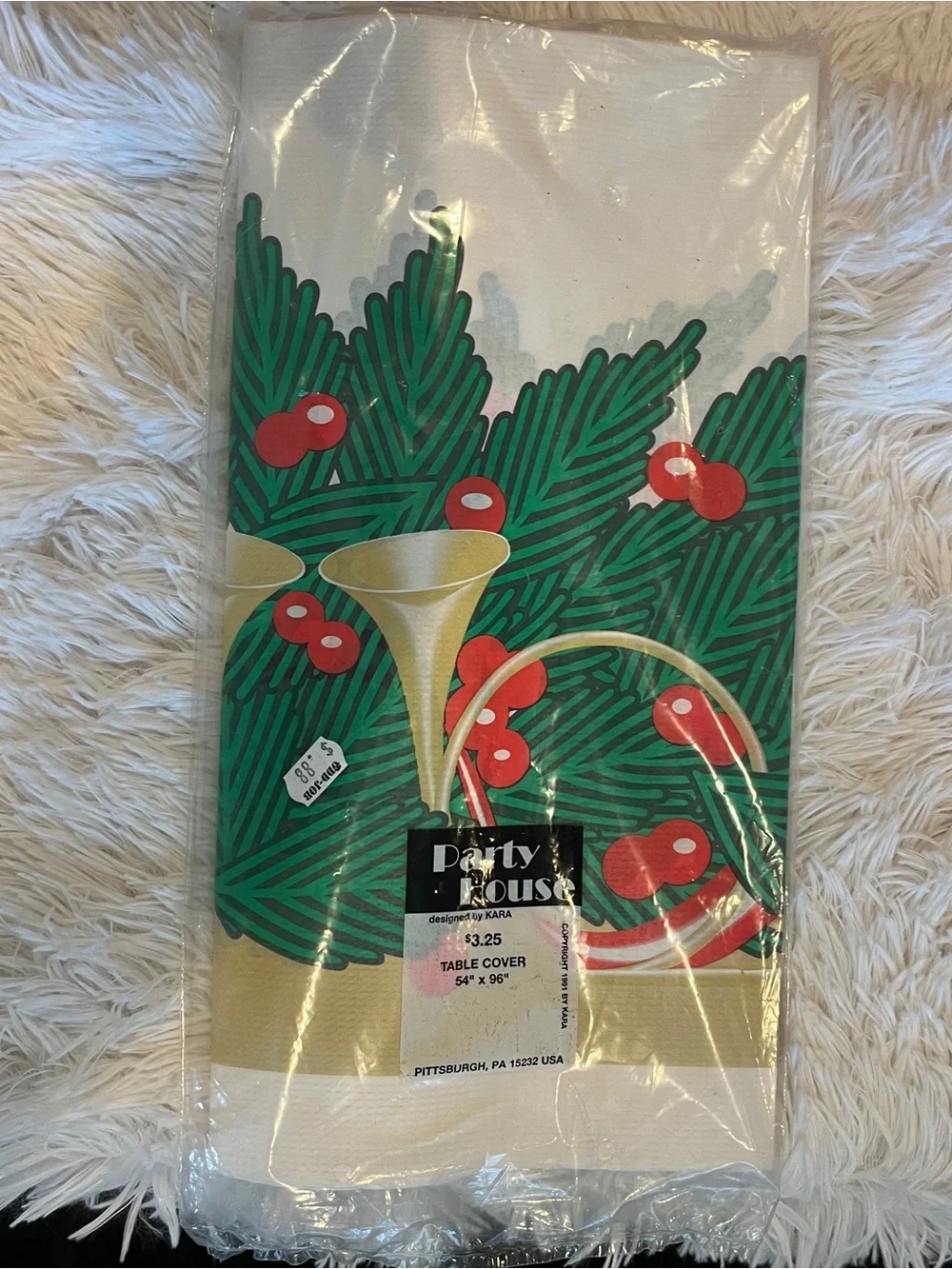 Vintage 1991 Party House paper table cover